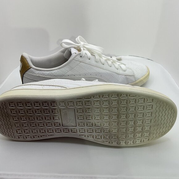 Puma Womens White Gold SoftFoam Sneakers Lace-Up Athletic Shoes Size8 - Picture 5 of 6
